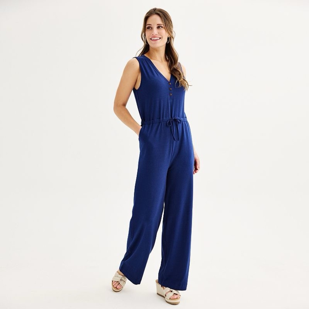 Sonoma NWT Jumpsuit with Pockets, Color: Blue